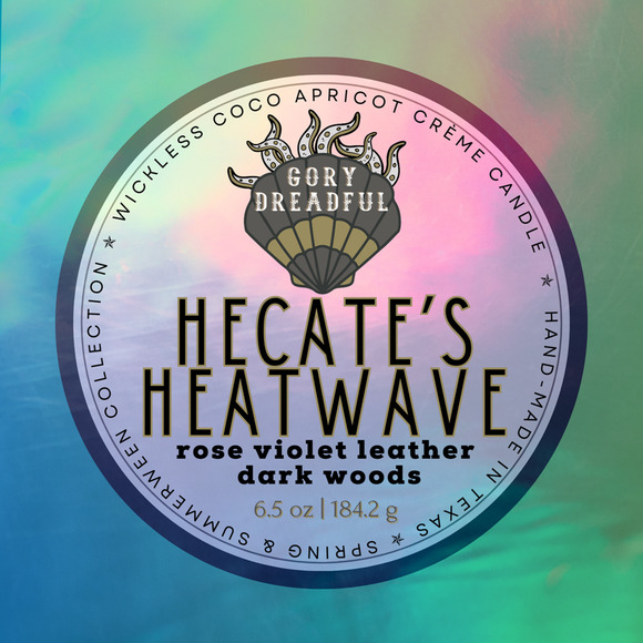 Hecate's Heatwave Luxury Wickless Candle: Rose Violet Leather Dark Woods Scent - Picture 8 of 10